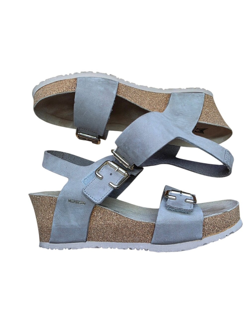 Mephisto Lissandra Tan Suede Platform Wedge Sandals 10 Box 61